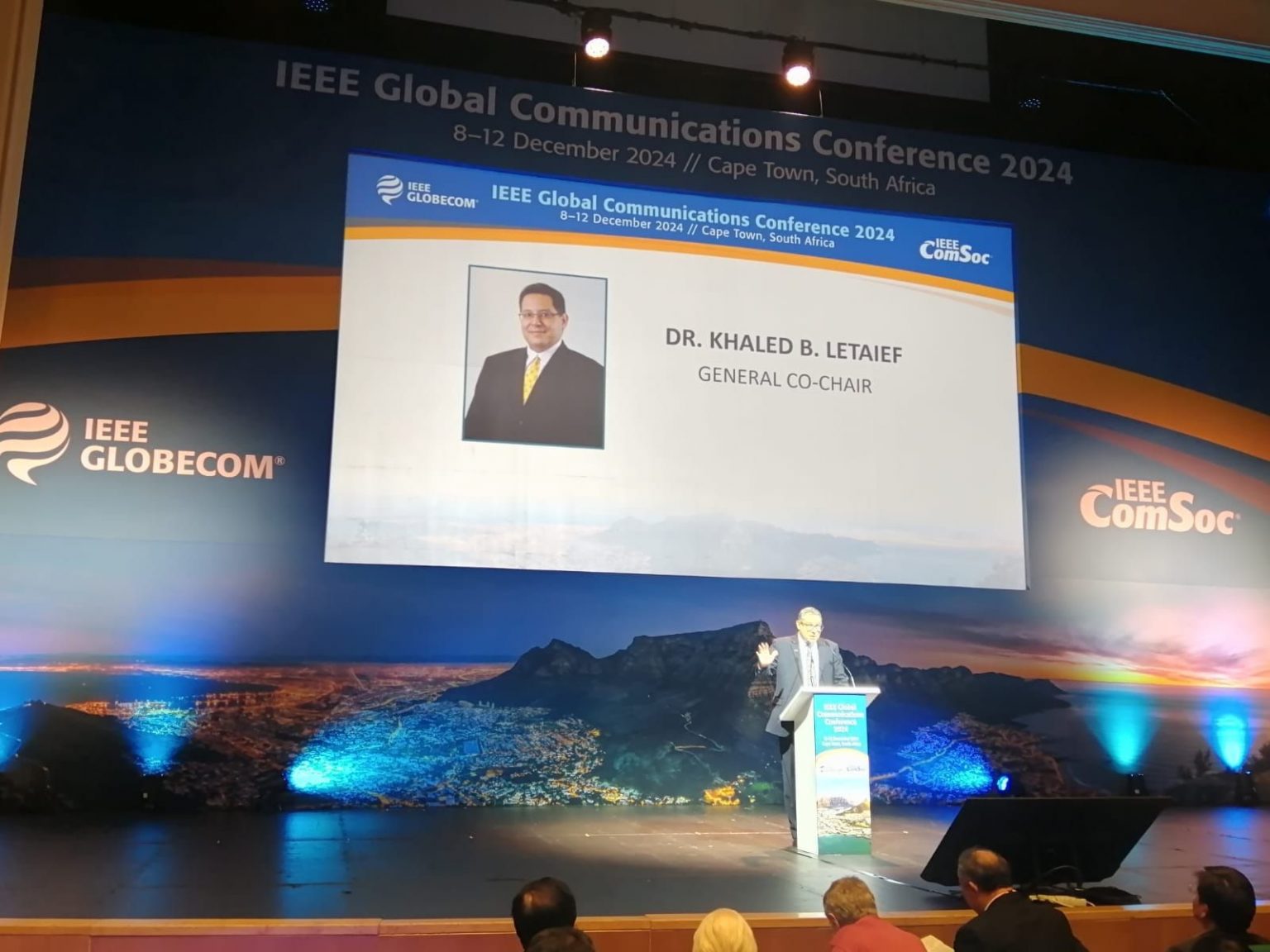 Prof. Khaled BEN LETAIEF served as the General Co-Chair of IEEE Global Communications Conference (IEEE GLOBECOM) 2024 held in Dec 2024 in Cape Town of South Africa